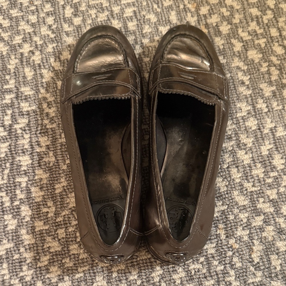 Metallic Tory Burch Loafers
